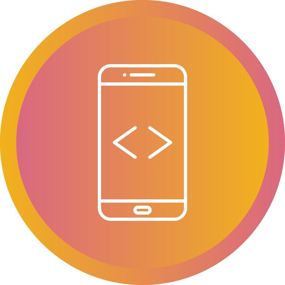 Unique Code Vector Line Icon