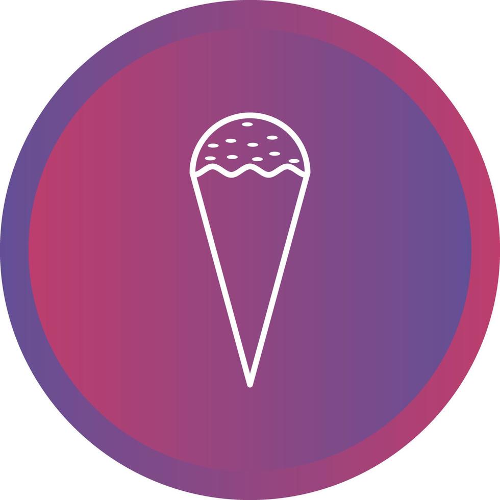 Unique Cone Ice cream Vector Line Icon