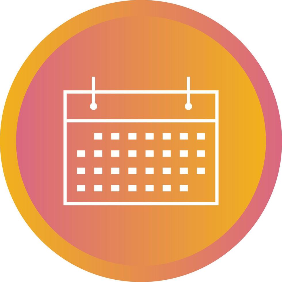 icono de línea de vector de calendario único