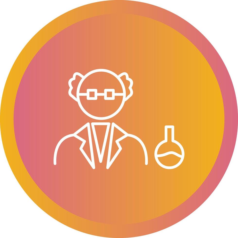 Unique Scientist Vector Line Icon