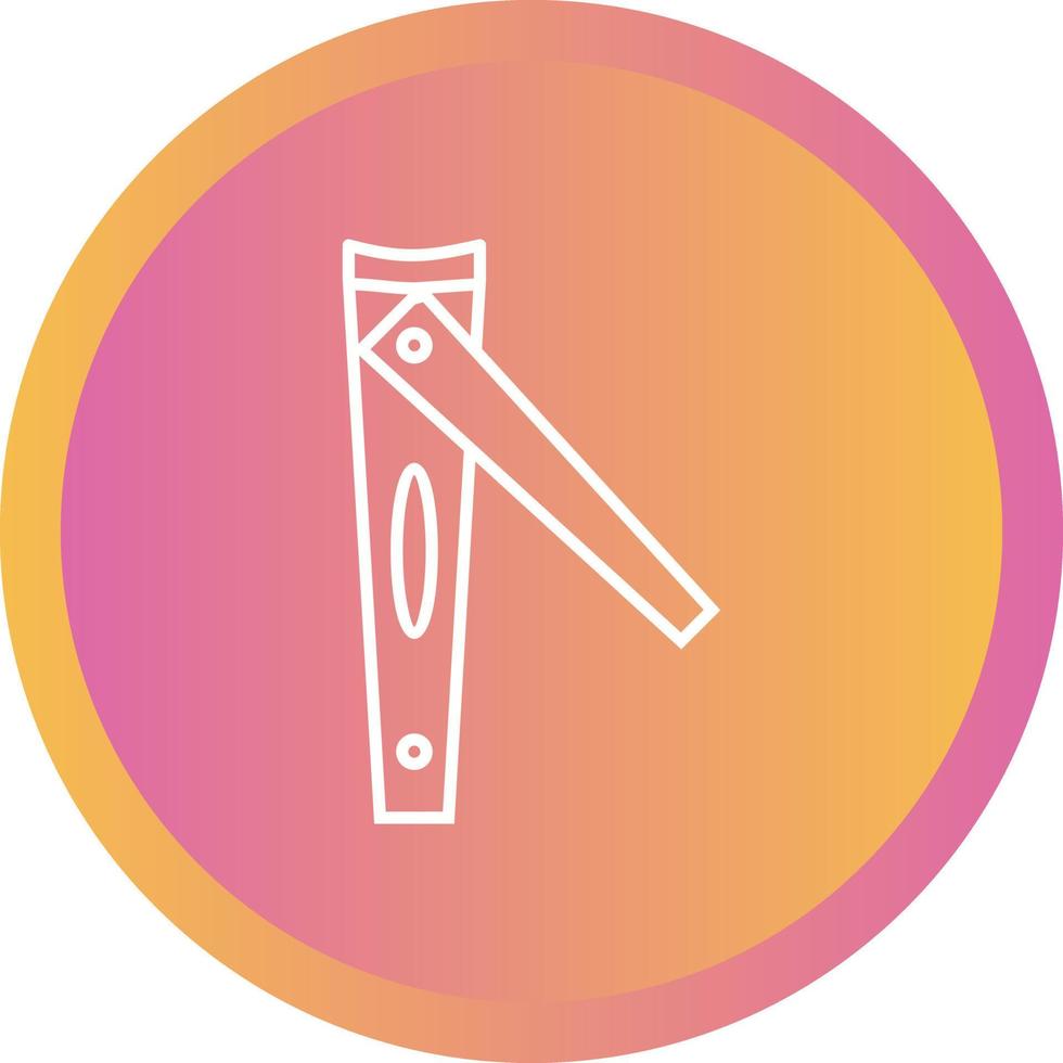 Unique Nail Cutter Vector Line Icon