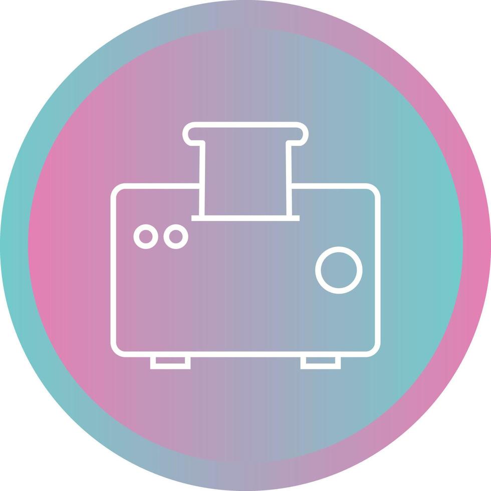 Unique Toaster Vector Line Icon