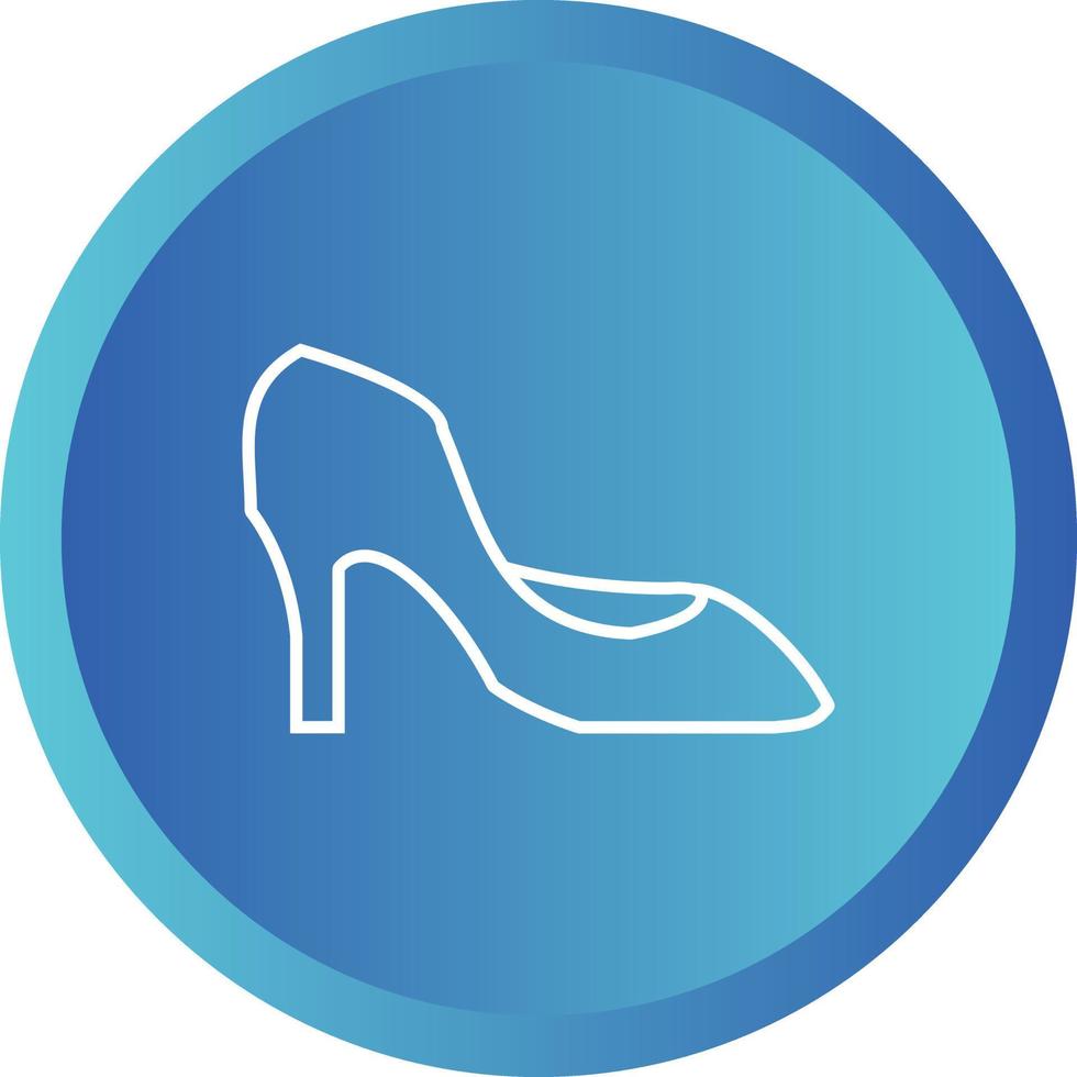 icono de línea de vector de tacones únicos