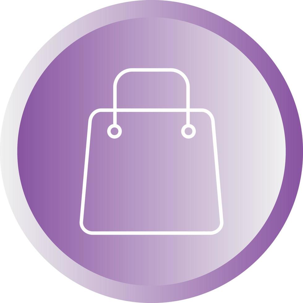 Unique Shopping Bag Vector Line Icon