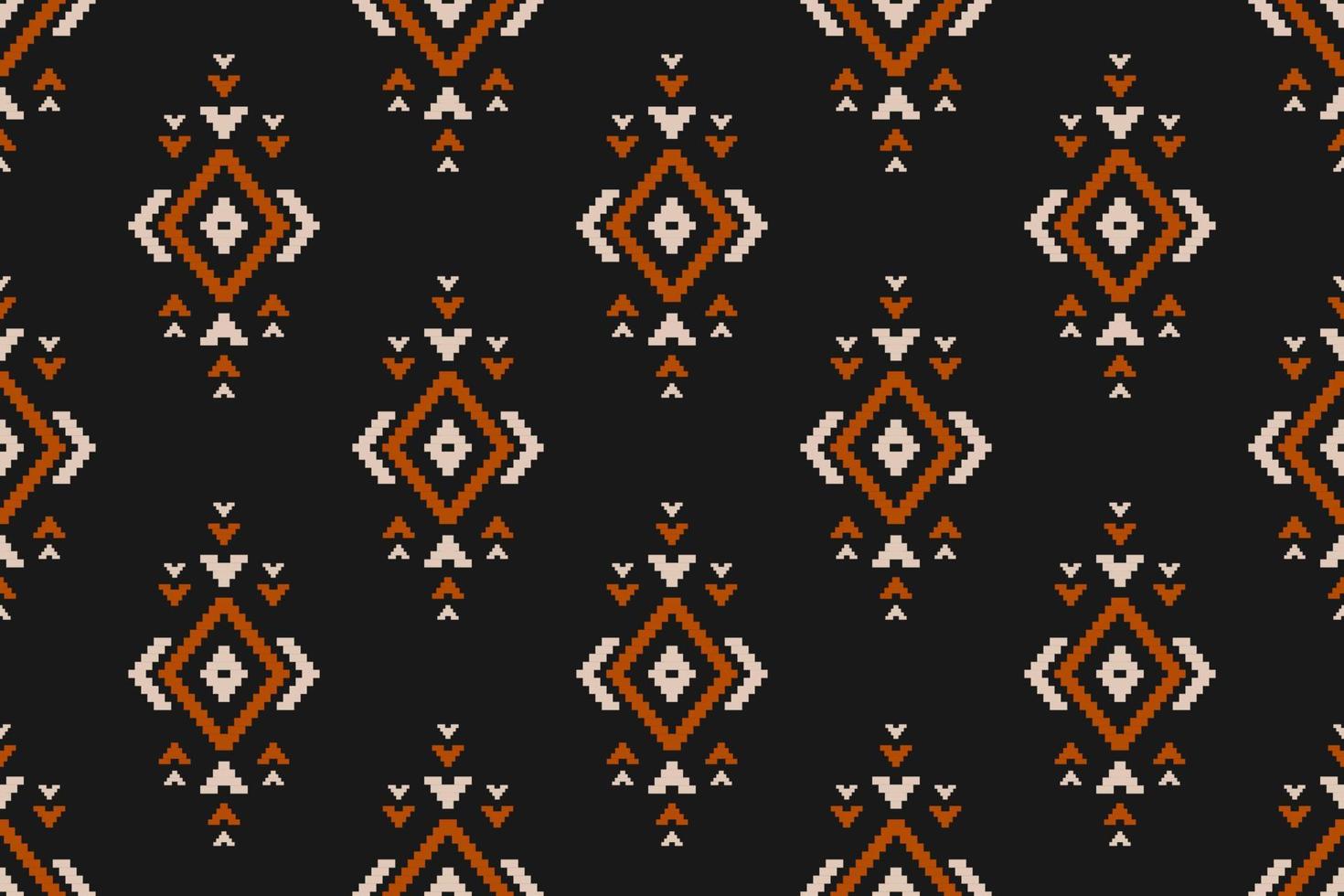 Ethnic Aztec pattern art. Geometric seamless pattern in tribal, folk embroidery, and Mexican style. vector