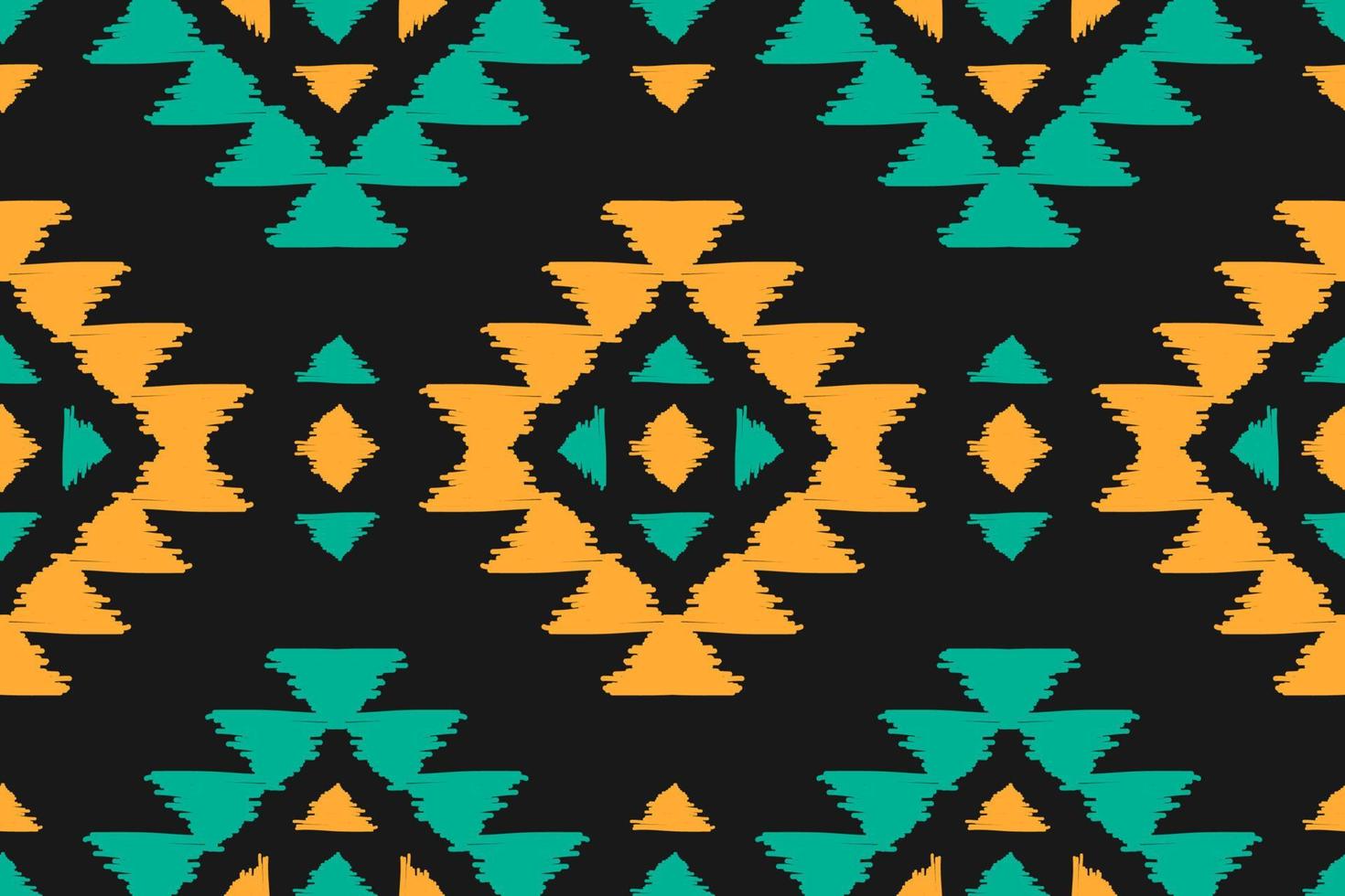 Ethnic ikat seamless pattern in tribal. American, Mexican style. Aztec geometric ornament print. vector
