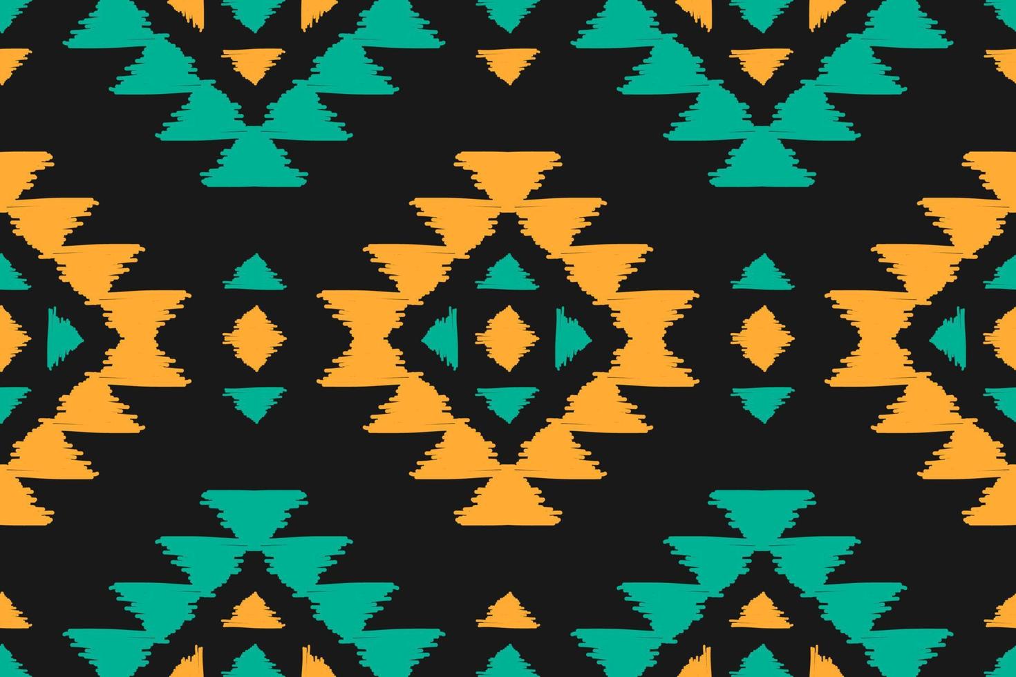 Ethnic ikat seamless pattern in tribal. American, Mexican style. Aztec geometric ornament print. vector