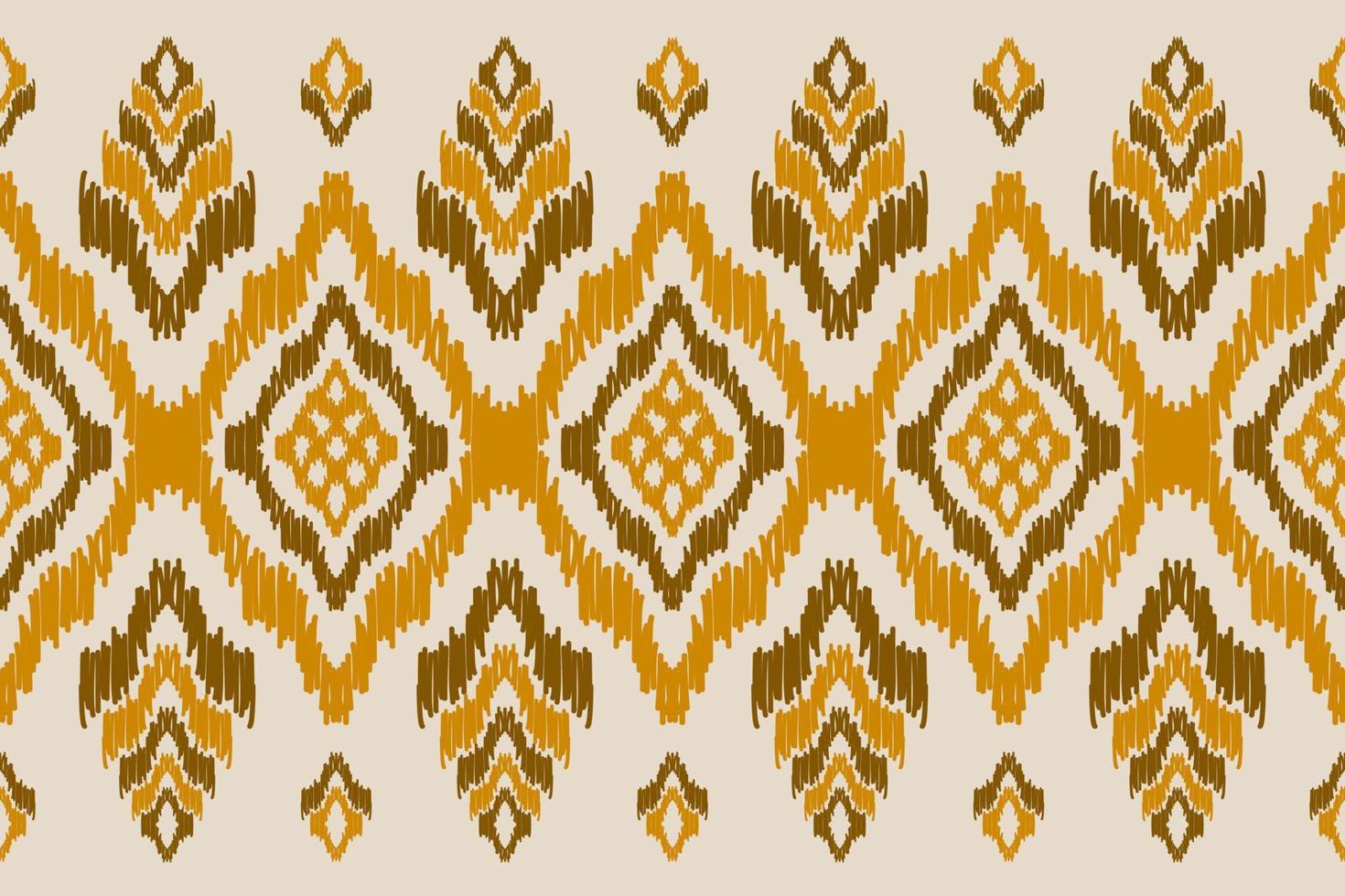 Fabric Indian style. Ethnic Ikat seamless pattern in tribal. vector