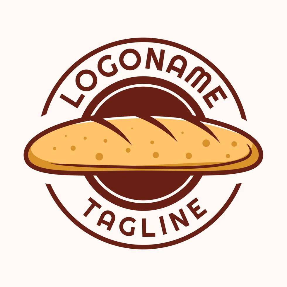 plantilla de logotipo de baguette, adecuada para restaurante, panadería y cafetería vector