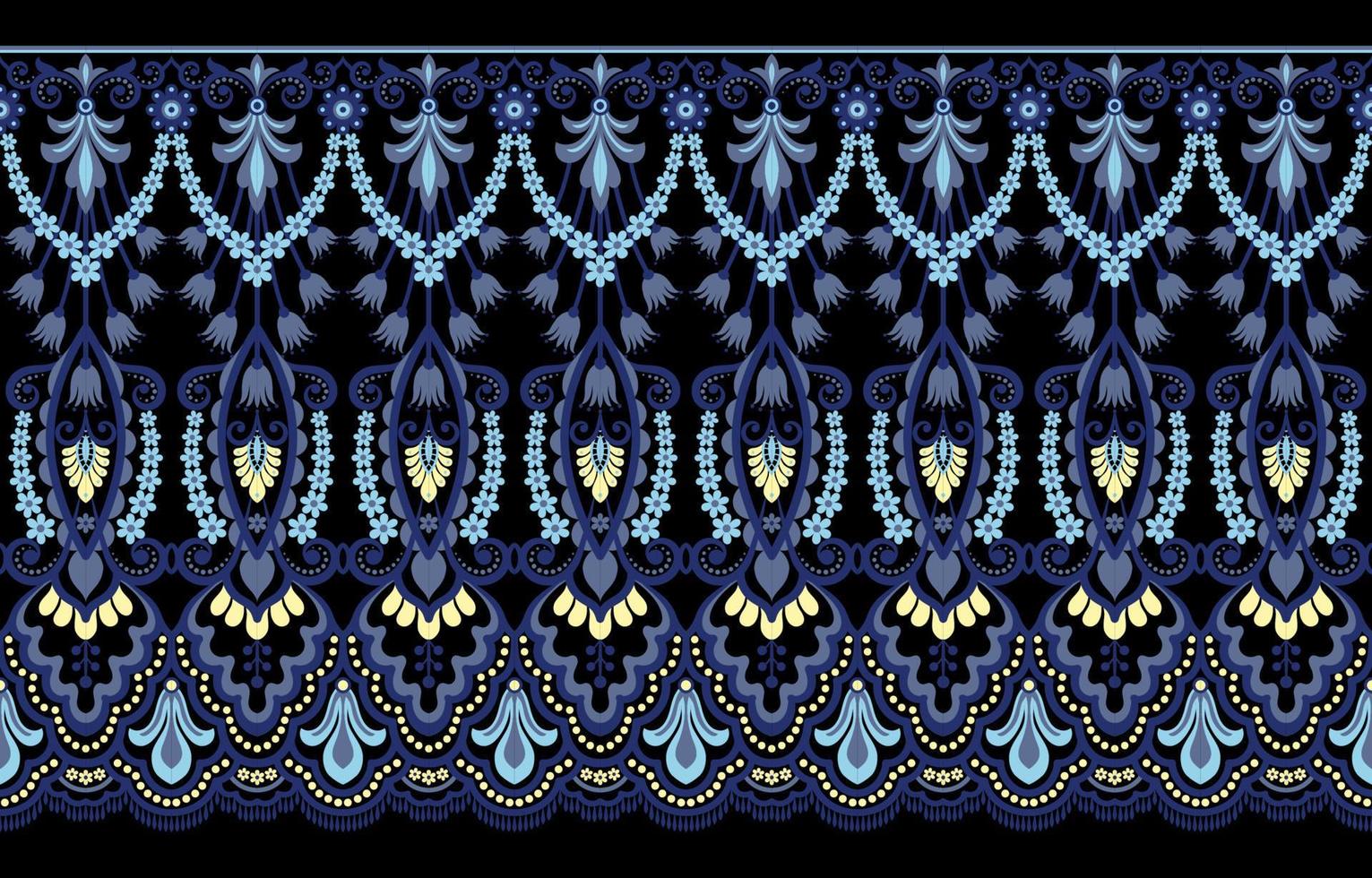 Geometric ethnic pattern seamless flower color oriental. seamless pattern. Design for fabric, curtain, background, carpet, wallpaper, clothing, wrapping, Batik, fabric Vector illustration.