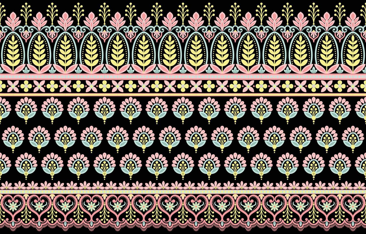 Seamless vector pattern with classic vintage ornament. Floral design for printing on textiles or wallpaper.