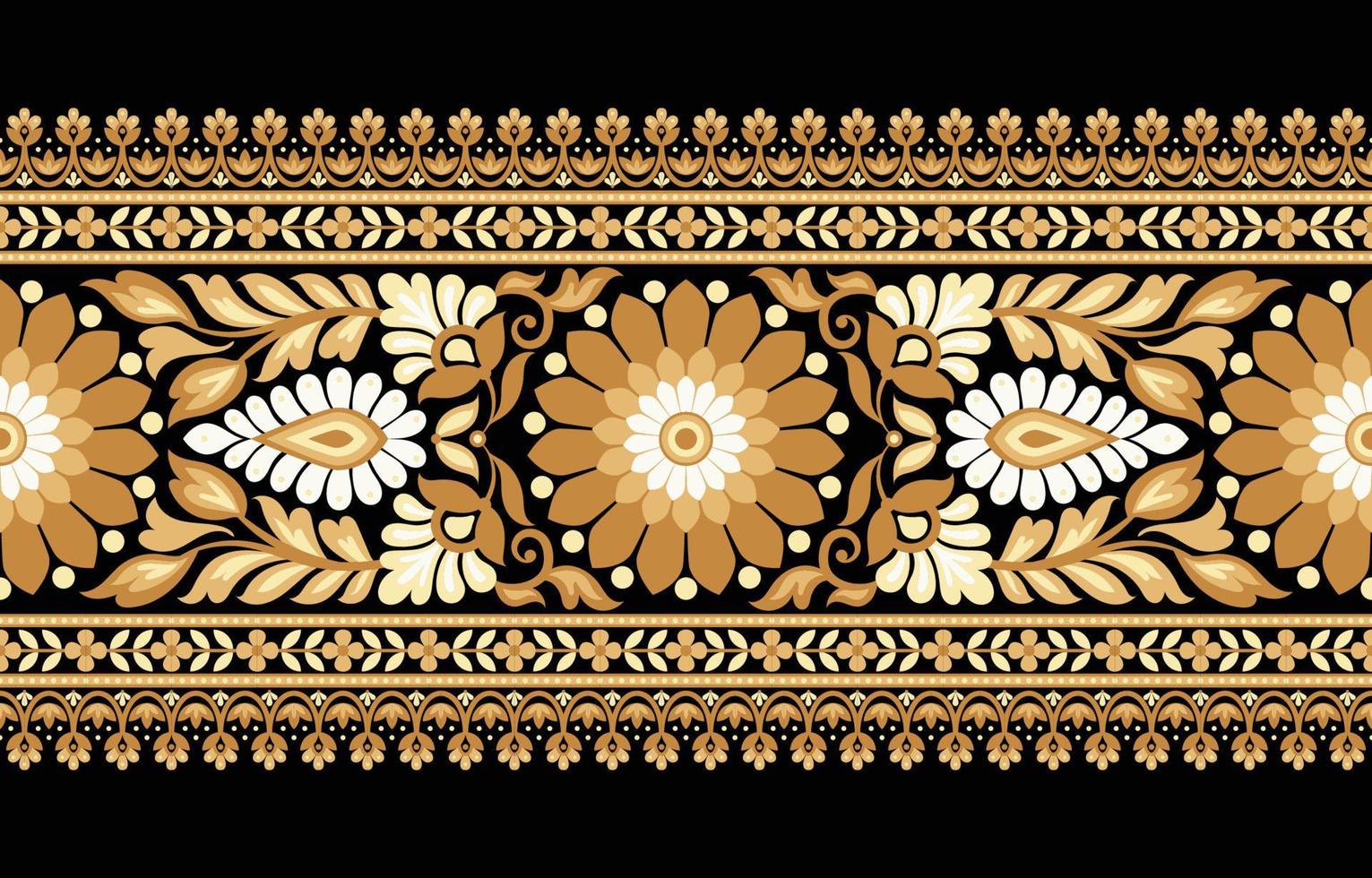 Seamless vector pattern with classic vintage ornament. Floral design for printing on textiles or wallpaper.