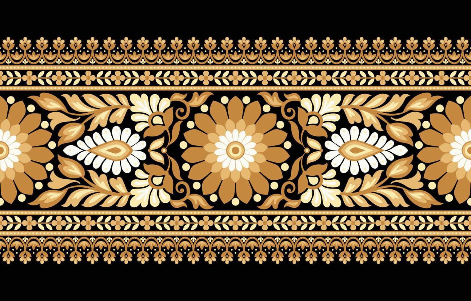 Seamless vector pattern with classic vintage ornament. Floral design for printing on textiles or wallpaper.