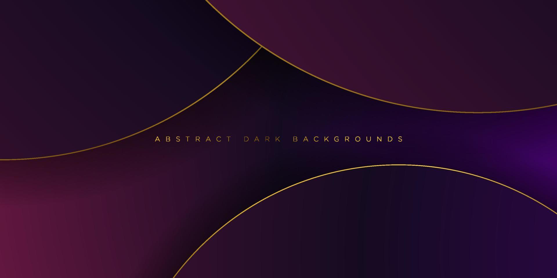 Minimal geometric purple background with gold lines. Dynamic shapes composition.cool design cover product.Eps10 vector