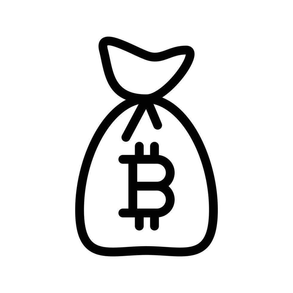 bitcoin bag vector illustration on a background.Premium quality symbols.vector icons for concept and graphic design.