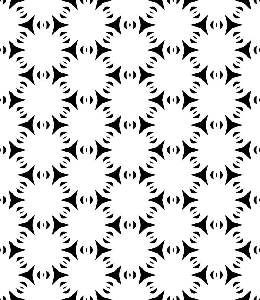 Black and white seamless abstract pattern. Background and backdrop. Grayscale ornamental design. vector