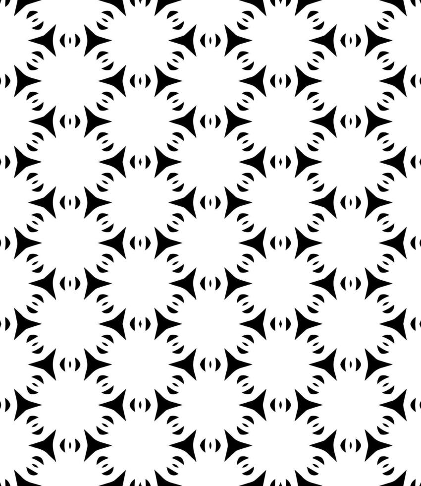 patrón abstracto sin costuras en blanco y negro. fondo y telón de fondo. diseño ornamental en escala de grises. vector