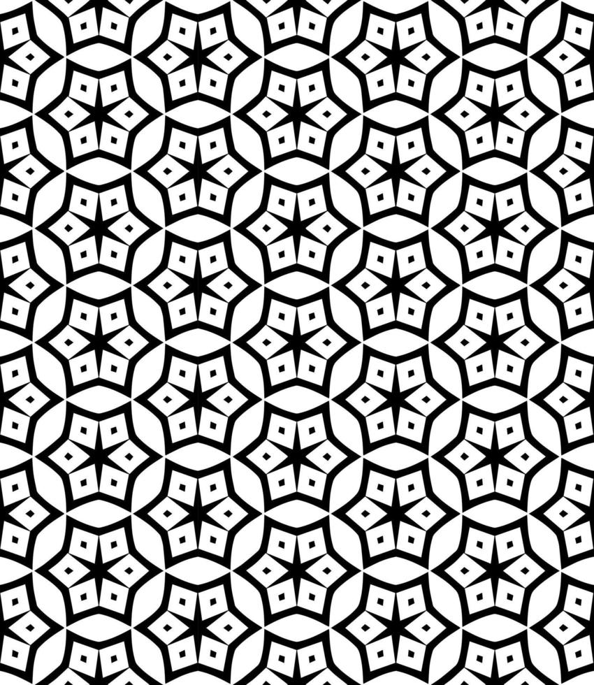 Black and white seamless abstract pattern. Background and backdrop. Grayscale ornamental design. vector