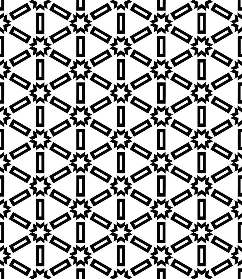 Black and white seamless abstract pattern. Background and backdrop. Grayscale ornamental design. vector