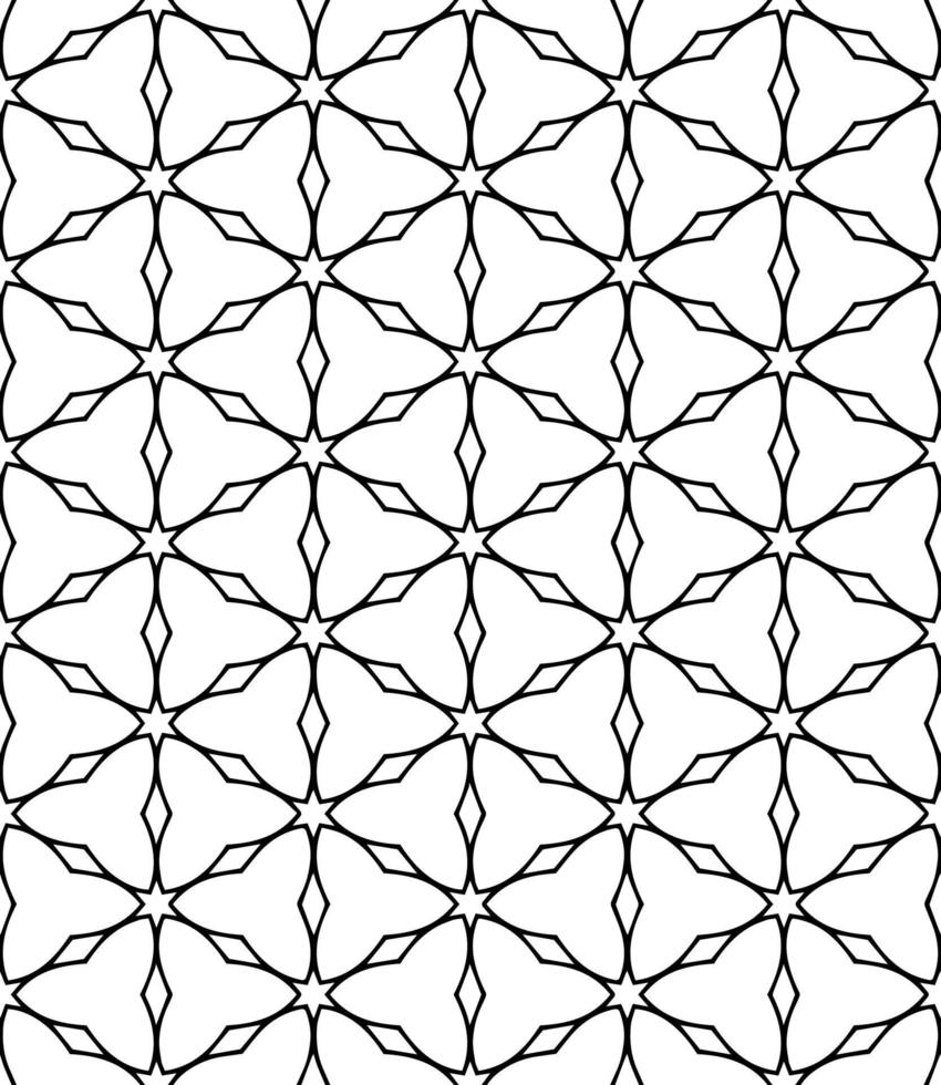 Black and white seamless abstract pattern. Background and backdrop. Grayscale ornamental design. vector