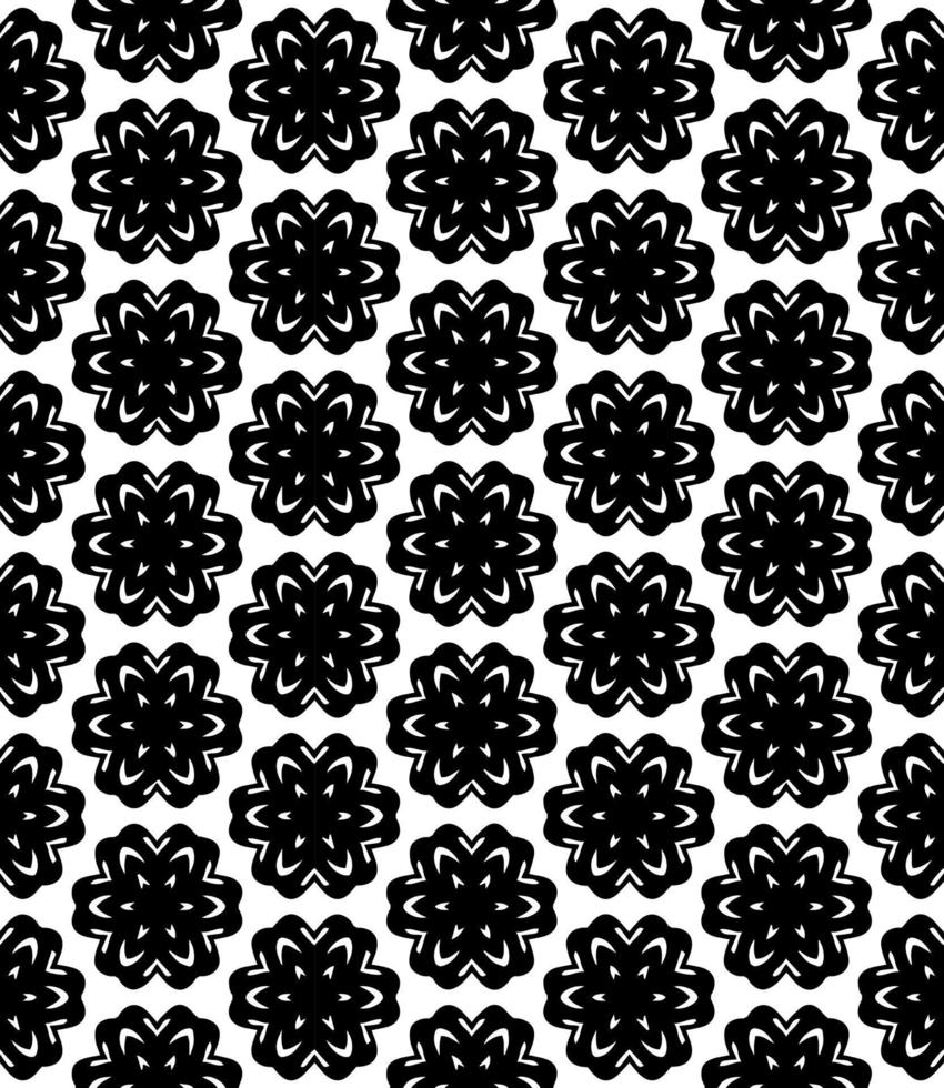 Black and white seamless abstract pattern. Background and backdrop. Grayscale ornamental design. vector