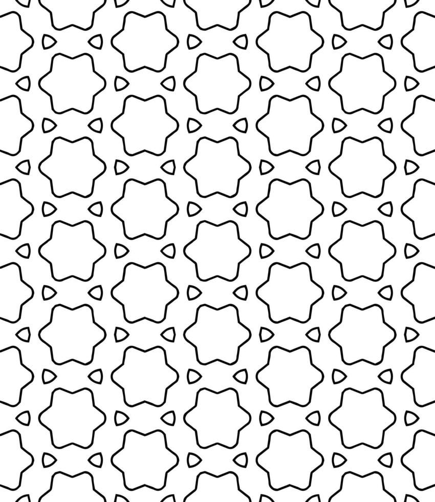 Black and white seamless abstract pattern. Background and backdrop. Grayscale ornamental design. vector