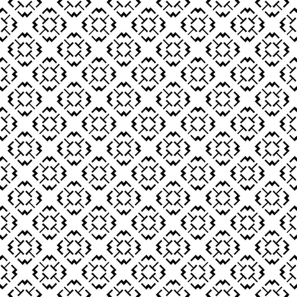 Black and white seamless pattern texture. Greyscale ornamental graphic design. Mosaic ornaments. Pattern template. vector