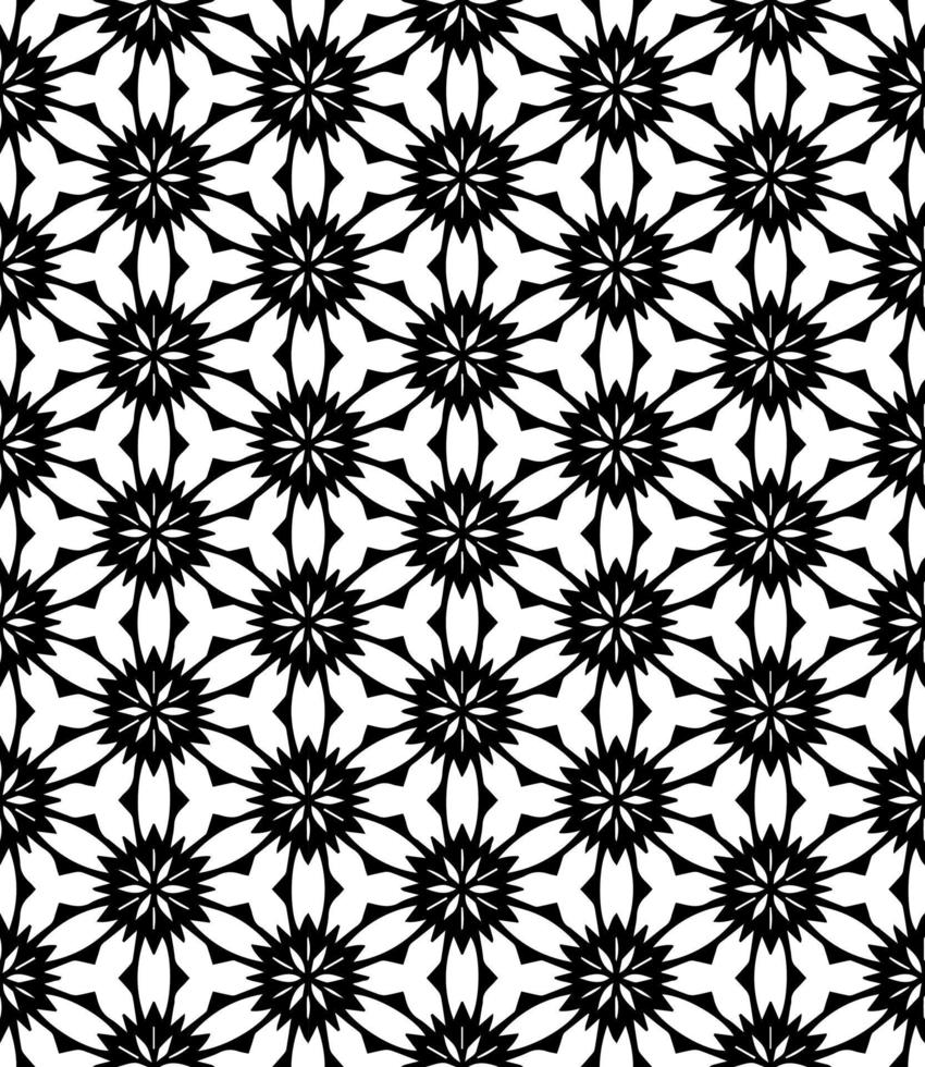 Black and white seamless abstract pattern. Background and backdrop. Grayscale ornamental design. vector