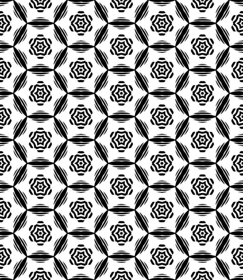 Black and white seamless abstract pattern. Background and backdrop. Grayscale ornamental design. vector