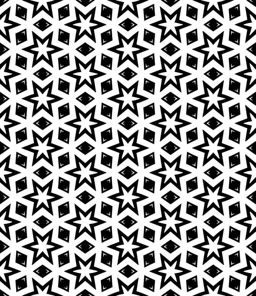 patrón abstracto sin costuras en blanco y negro. fondo y telón de fondo. diseño ornamental en escala de grises. vector