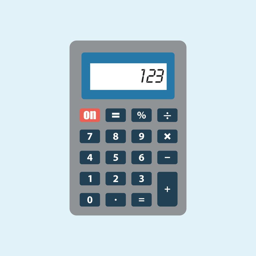 Basic calculator in grey color vector file Adobe Illustrator Artwork