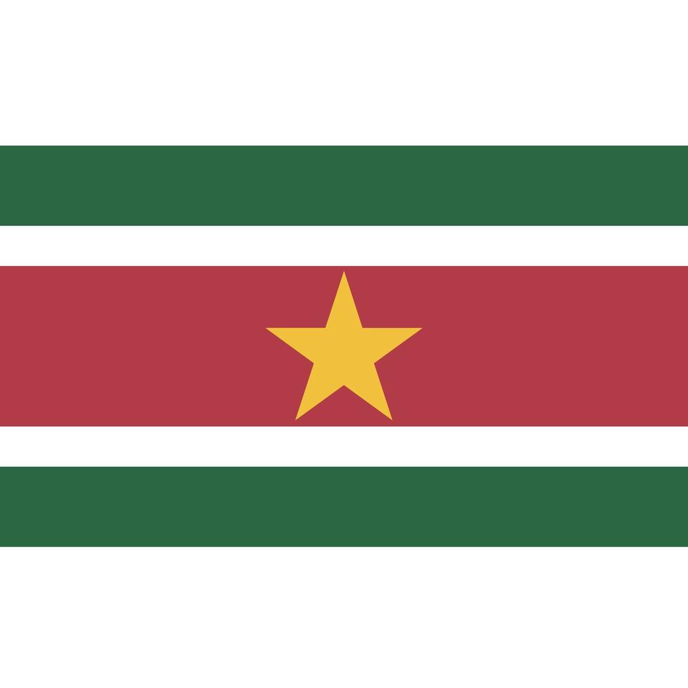 Suriname Flag Vector and JPG File