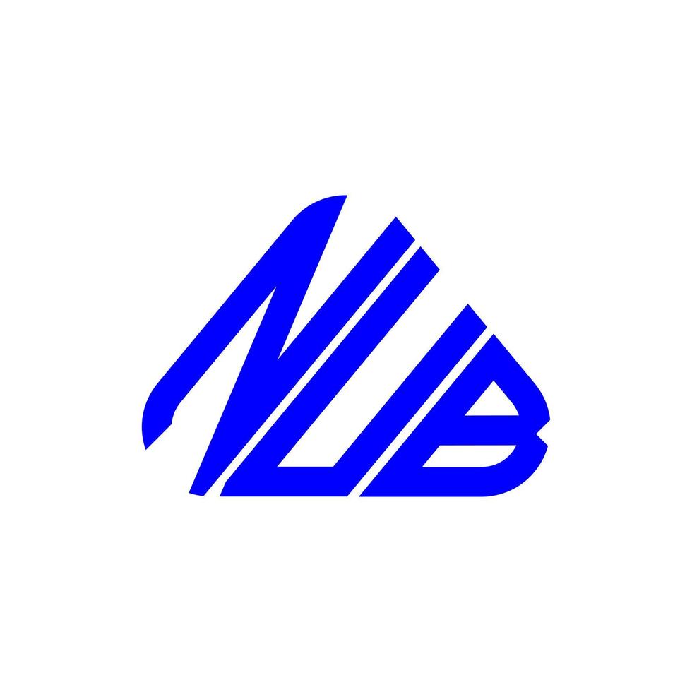 diseño creativo del logotipo de letra nub con gráfico vectorial, logotipo simple y moderno de nub. vector