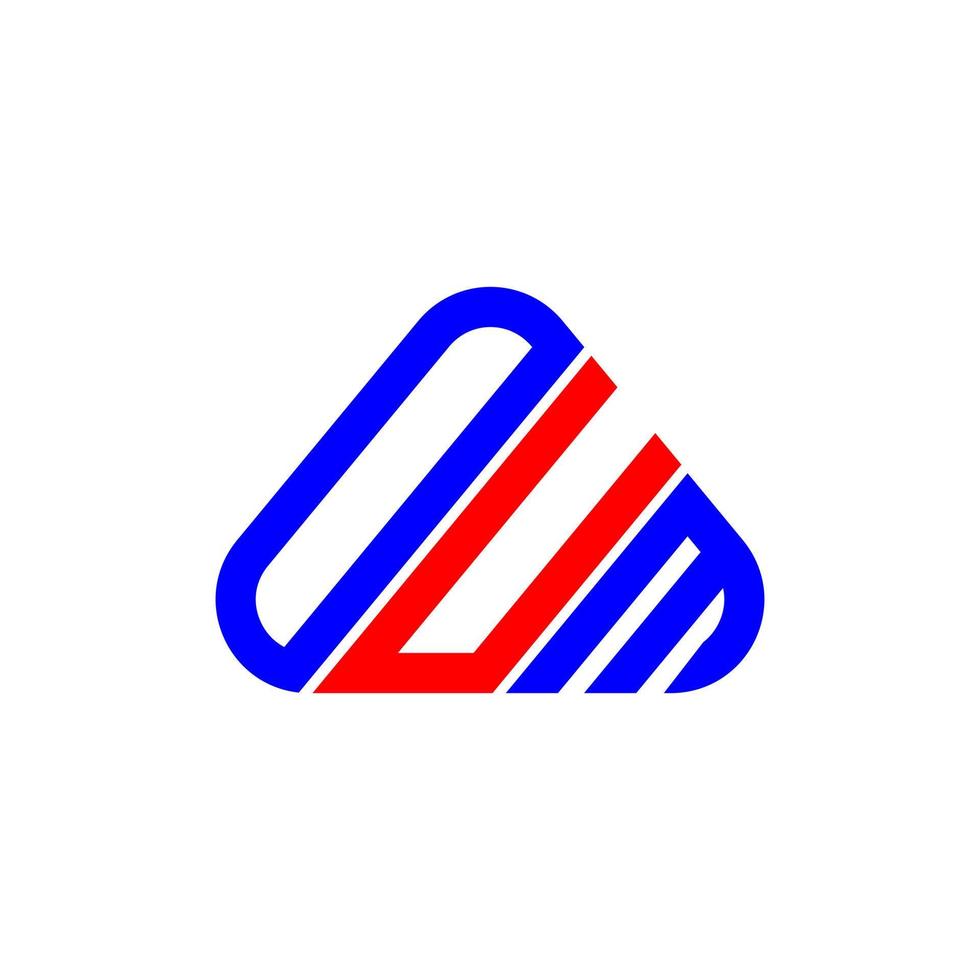 OUM letter logo creative design with vector graphic, OUM simple and modern logo.