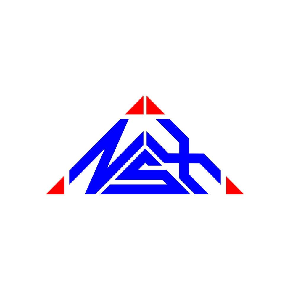 NSX letter logo creative design with vector graphic, NSX simple and modern logo.