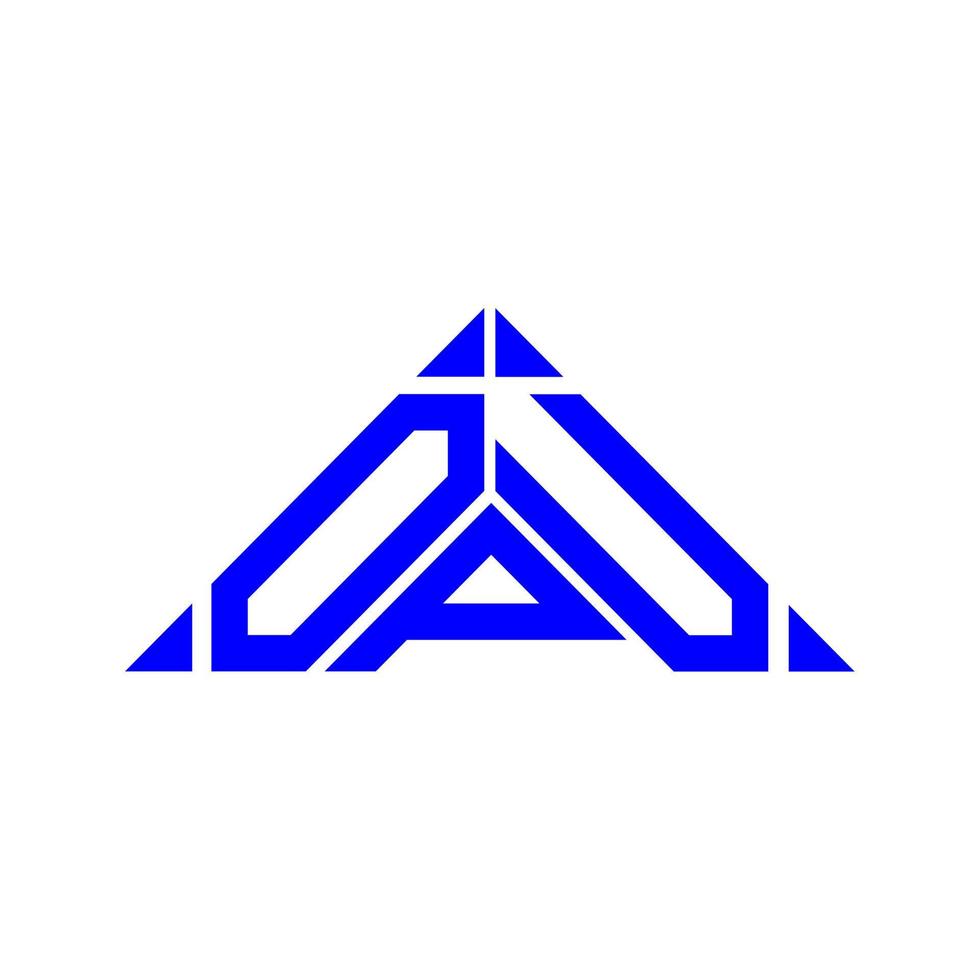 diseño creativo del logotipo de la letra opu con gráfico vectorial, logotipo simple y moderno de opu. vector
