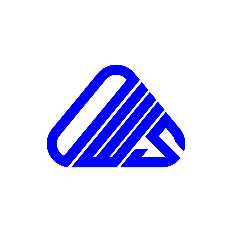 diseño creativo del logotipo de la letra de ows con gráfico vectorial, logotipo simple y moderno de ows. vector