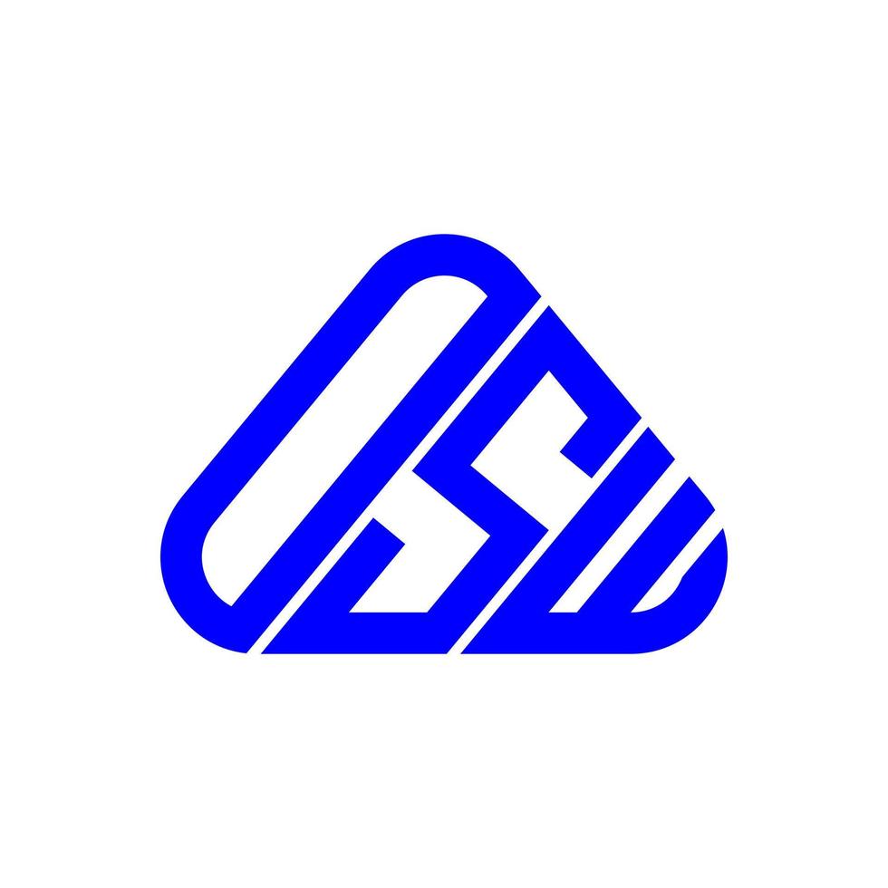 diseño creativo del logotipo de la letra osw con gráfico vectorial, logotipo simple y moderno de osw. vector