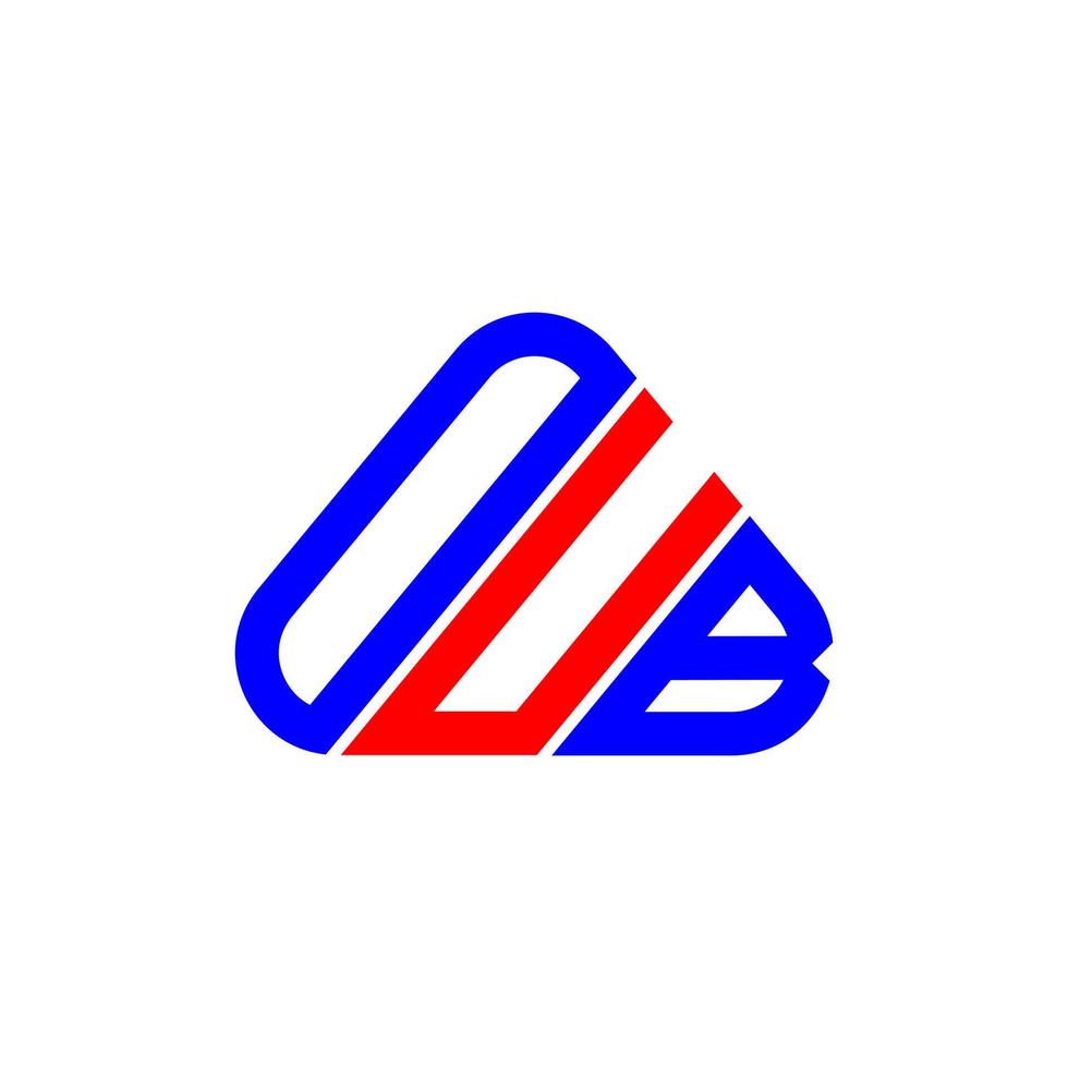 diseño creativo del logotipo de la letra oub con gráfico vectorial, logotipo simple y moderno de oub. vector