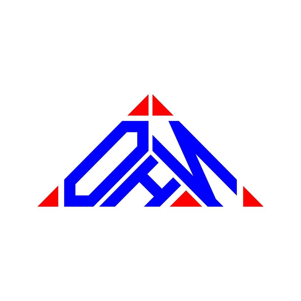 diseño creativo del logotipo de la letra ohn con gráfico vectorial, logotipo simple y moderno de ohn. vector