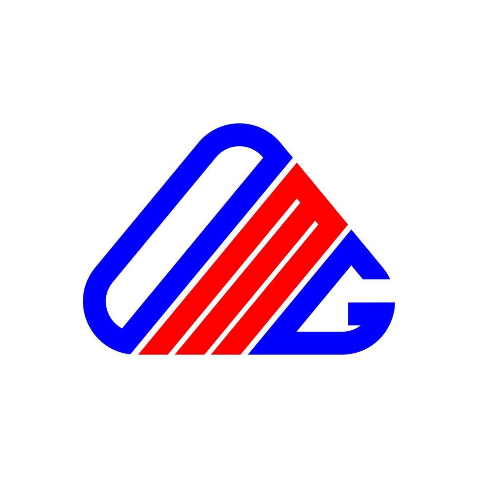 diseño creativo del logotipo de la letra omg con gráfico vectorial, logotipo omg simple y moderno. vector
