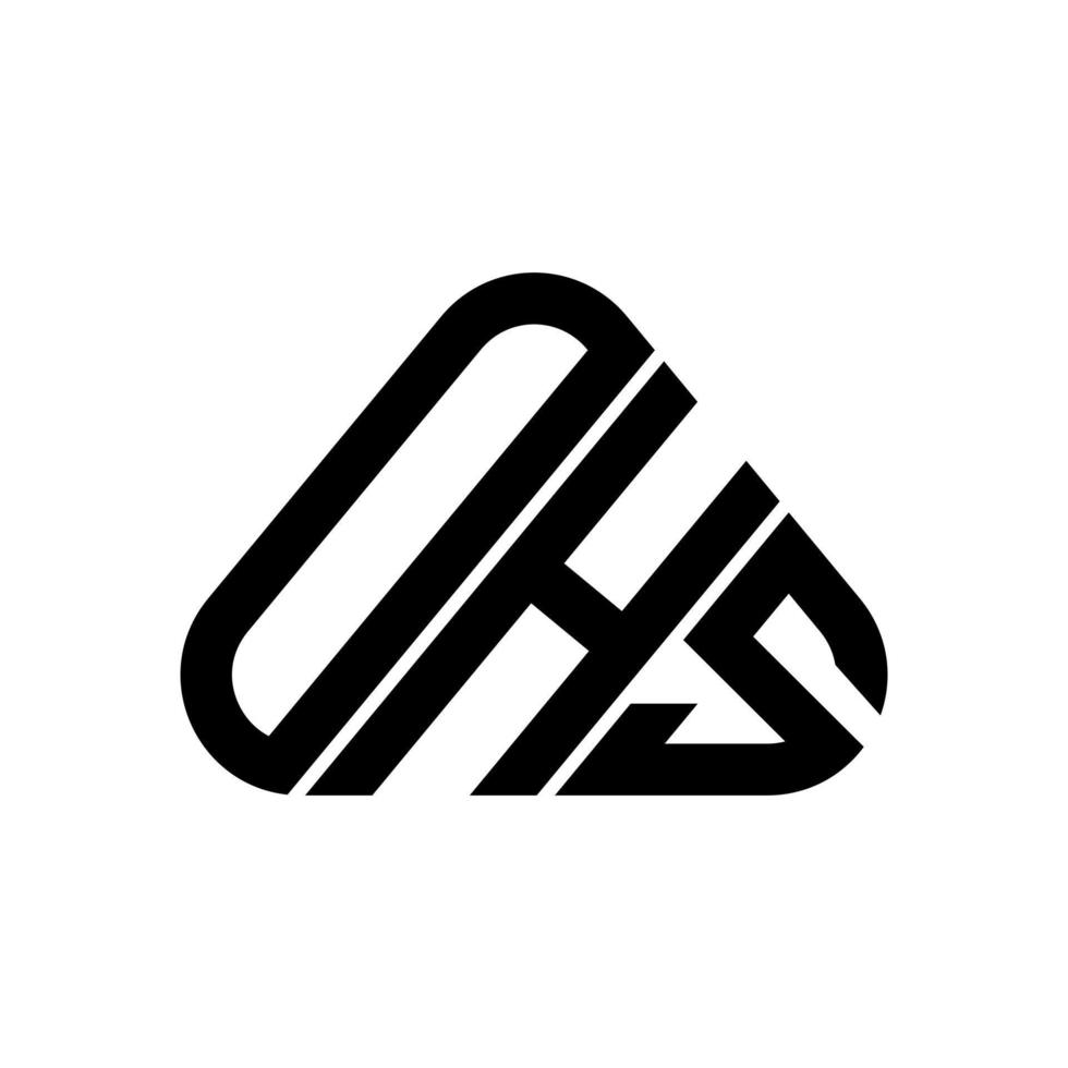 diseño creativo del logotipo de la letra ohs con gráfico vectorial, logotipo simple y moderno de ohs. vector