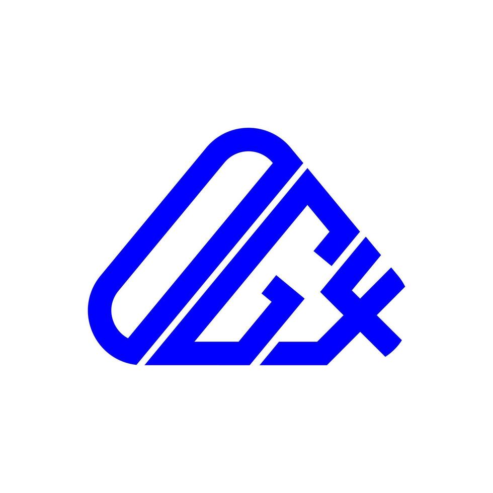 Diseño creativo del logotipo de la letra ogx con gráfico vectorial, logotipo simple y moderno de ogx. vector