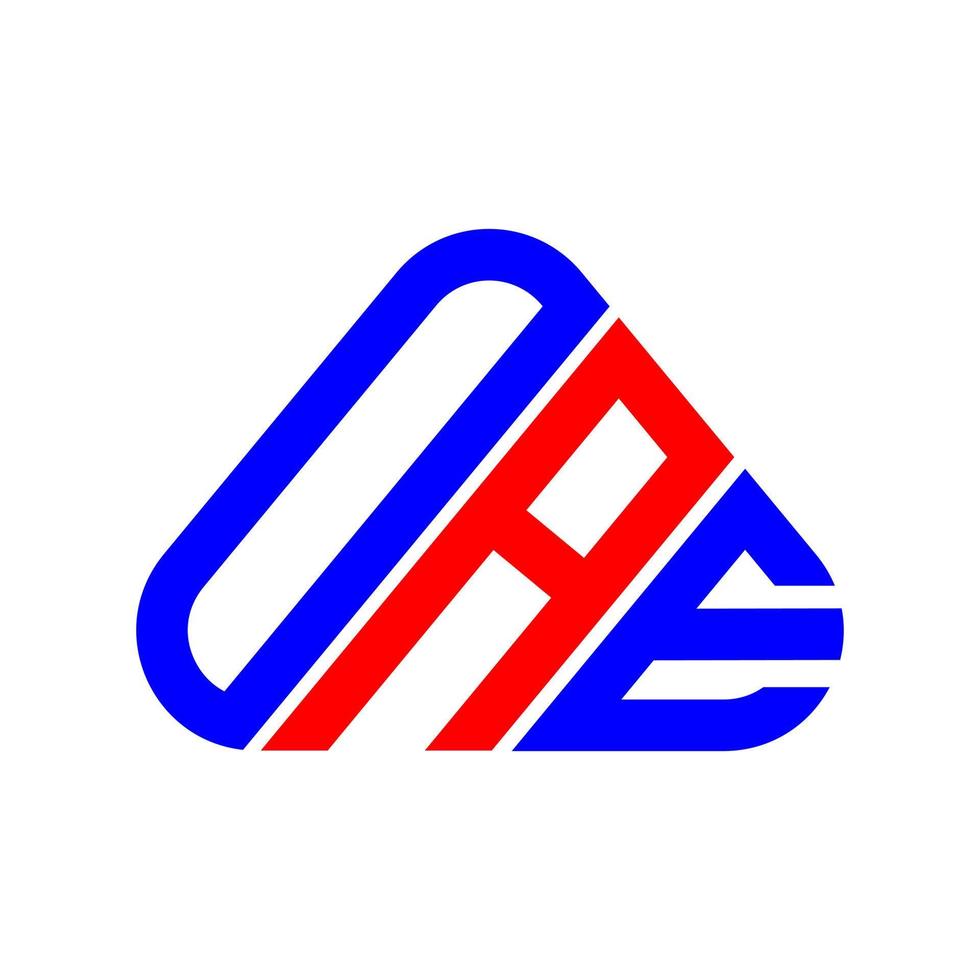 diseño creativo del logotipo de la letra oae con gráfico vectorial, logotipo simple y moderno de oae. vector