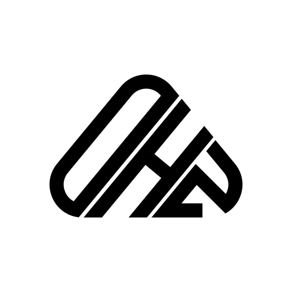 diseño creativo del logotipo de la letra ohz con gráfico vectorial, logotipo simple y moderno de ohz. vector