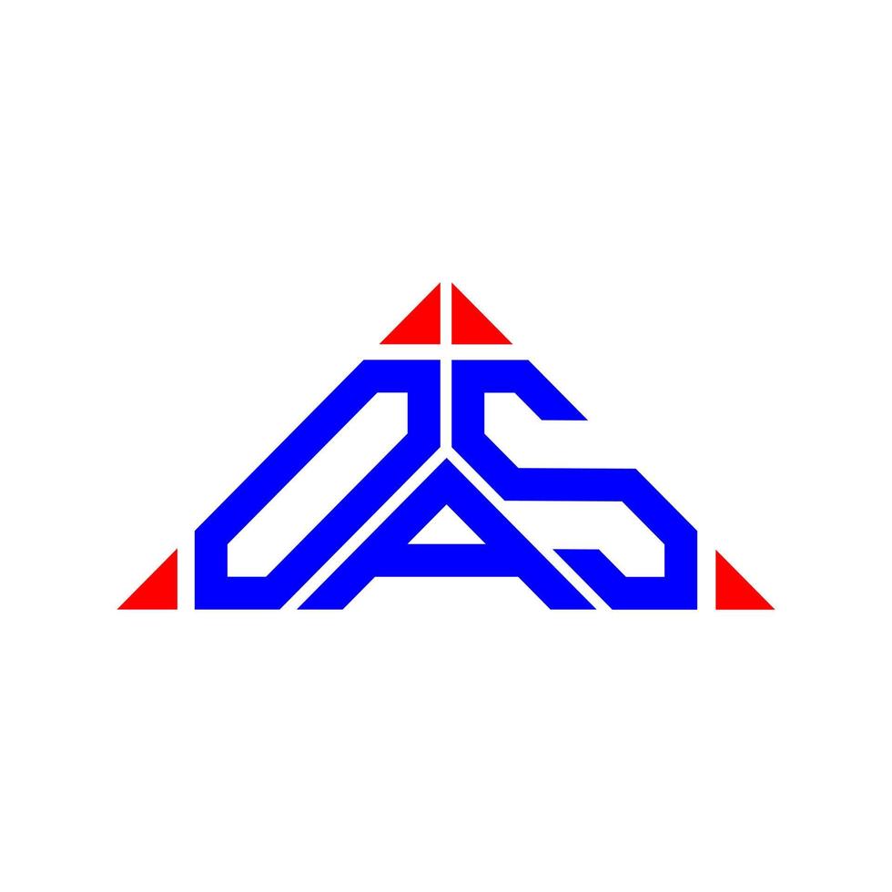 diseño creativo del logotipo de la carta de la oas con gráfico vectorial, logotipo sencillo y moderno de la oas. vector