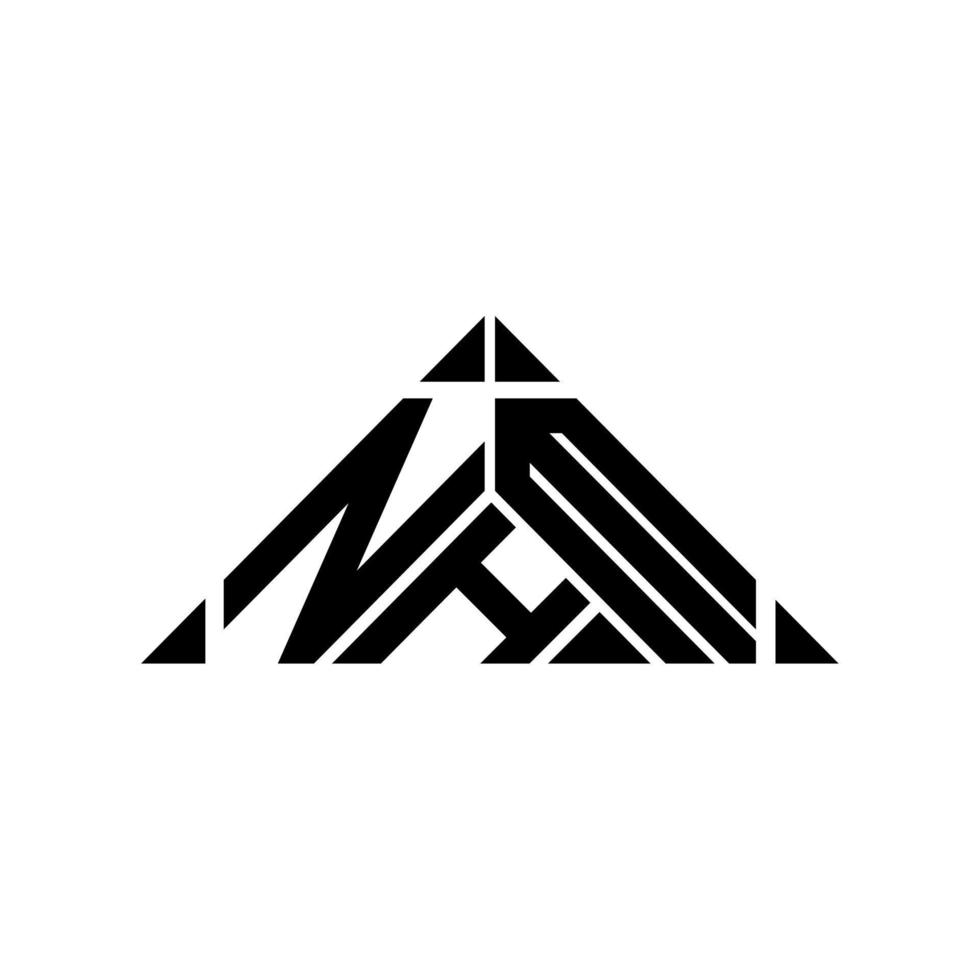 NHM letter logo creative design with vector graphic, NHM simple and modern logo.