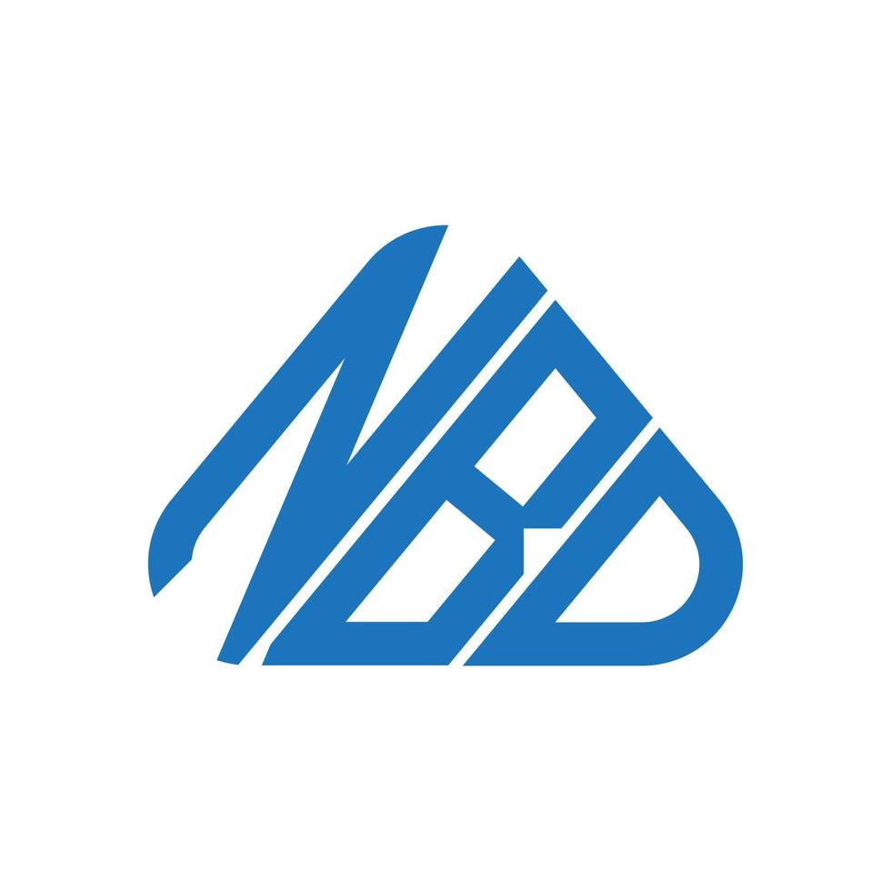 Diseño creativo del logotipo de la letra nbd con gráfico vectorial, logotipo simple y moderno de nbd. vector