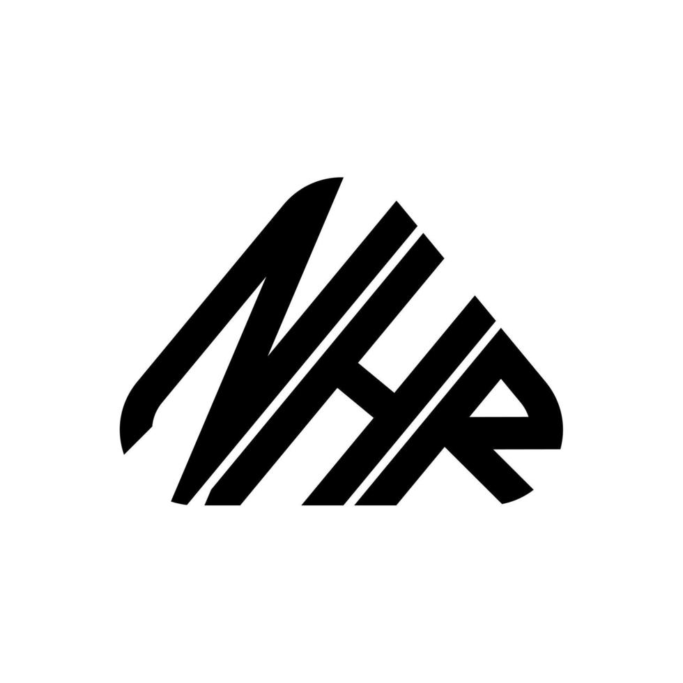 Diseño creativo del logotipo de la letra nhr con gráfico vectorial, logotipo simple y moderno de nhr. vector