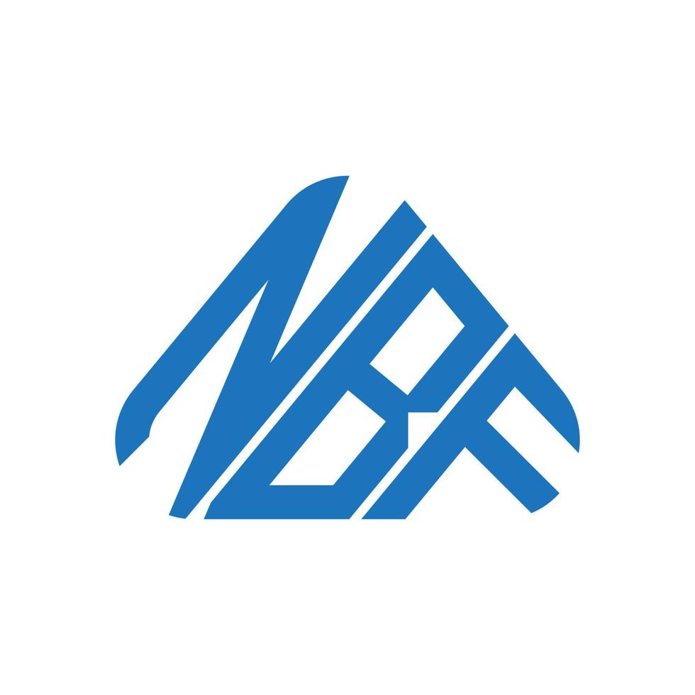 Diseño creativo del logotipo de la letra nbf con gráfico vectorial, logotipo simple y moderno de nbf. vector